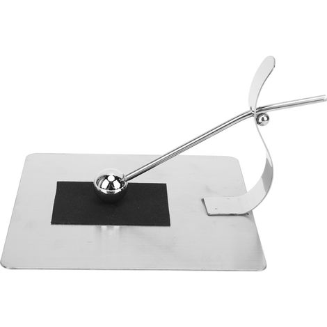 Porte-essuie-tout plat en acier inoxydable avec pince pour cartes de visite - Fournitures de bureau décoratives