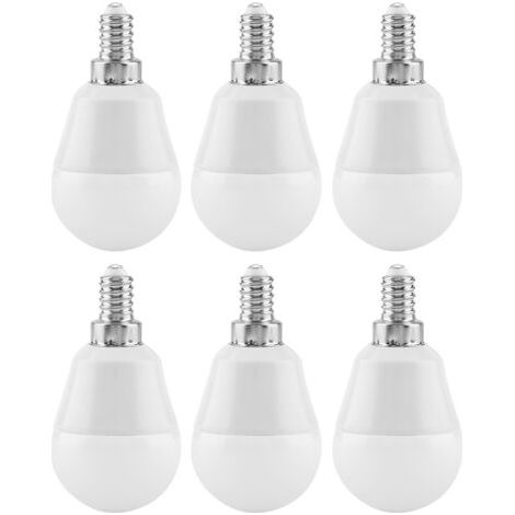 Pair - Lot de 6 ampoules LED E12 5W, blanc chaud, culot candélabre, lumière du jour, AC85V-265V (1/5)