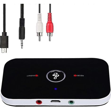 Émetteur-récepteur Bluetooth 5.0, adaptateur audio stéréo portable sans fil 2 en 1 avec entrée auxiliaire RCA/3,5 mm et son HD à faible latence. (1/5)