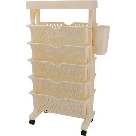 Rotating Bookshelf, Detachable Mobile Bookshelf, Multi-Layer Storage Shelf with Rolling Design for Bedroom, Dormitory, Office (1/5)