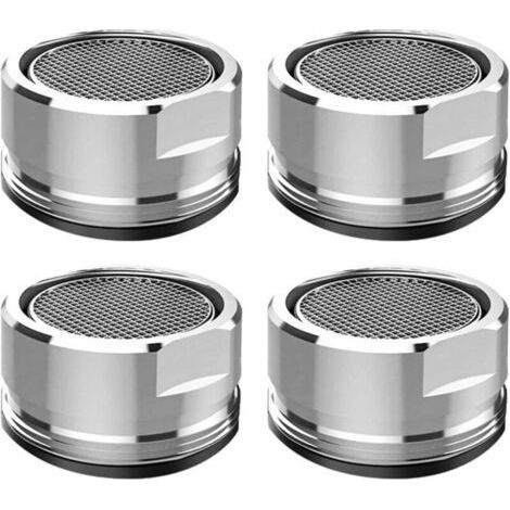 4 Pieces Faucet Aerator, Faucet Water Saver with Stainless Steel and ABS Filter and Gaskets, M24 Faucet Aerator for Bathroom and Kitchen Sink Faucet (1/5)