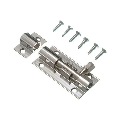 1 loquet de porte en laiton chromé de 5,1 cm (1/2)