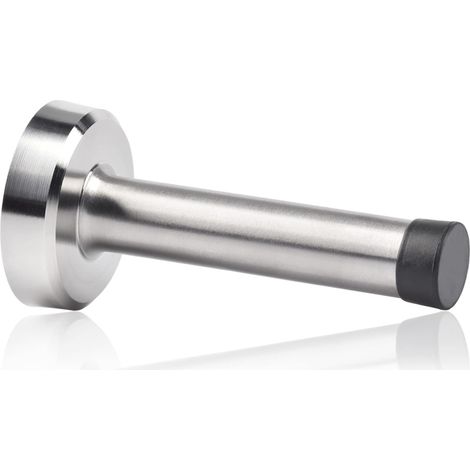 Door Stopper - 304 Stainless Steel - Rubber Bumper Tip - Wall Protection - For Interior Doors - 1 Piece (1/5)