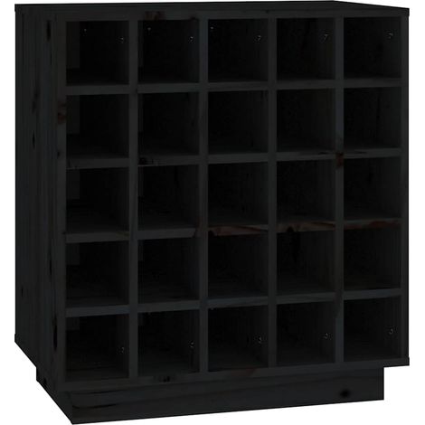 Maison Exclusive - Botellero de madera maciza de pino negro 55,5x (1/5)
