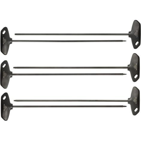 SW-Stahl 32500L T-Griff Schraubendreher Satz mit TX-Profil I T10-T15-T20-T25-T27-T30 mm I TX Schraubenzieher Set I Extra lang I Werkzeug Set 6-teilig