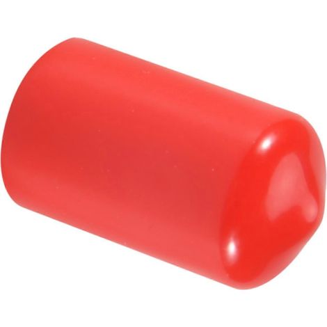 Lot de 100 embouts en caoutchouc rouge pour tubes ronds en PVC de 12 mm de diamètre intérieur, protégeant les filetages de vis. (1/4)
