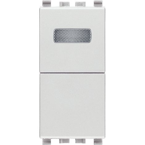 Pulsante 10A+SPIA Vimar Eikon 20068.B.N  silver