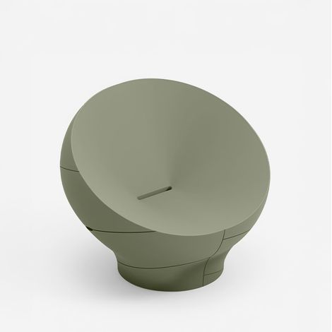 Poltrona da giardino in polietilene design moderno outdoor Vera - Verde 2 (1/4)