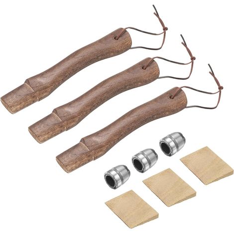 3pcs Manche De Hache en Bois De Remplacement 10.2" Manche De Hachette Universel En Hickory, Avec Coin En Bois Et Rond, Pour Hache De Camping Et Jardin (1/5)