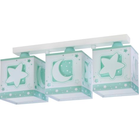 Plafonnier chambre d'enfant Moonlight Turquoise 3 lumières - 63233NH (1/3)