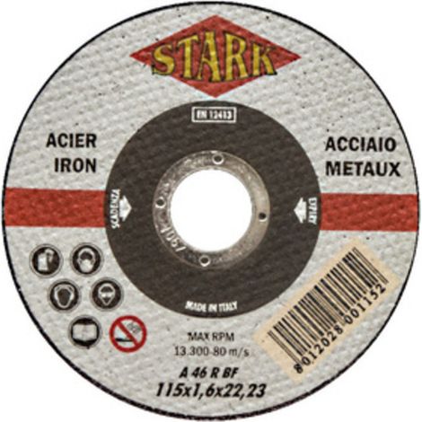 STARK DISCO P/FERRO D 115X1,6 MM- IMA- 50,0 pz