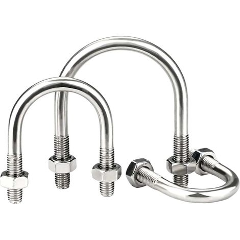 1/2 pièce de boulons en U acier inoxydable 304 avec écrous, vis à tête (1/5)