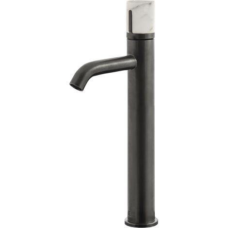 Essebagno Manopola Hochwaschbeckenmischer Gun Metall Marmor
