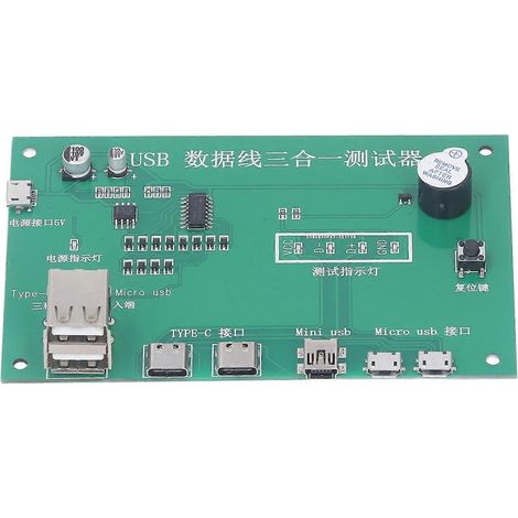 USB-Kabeltester 3-in-1-Testplatine Kurzschluss- und Leerlauf-Testmodul für Wartungszwecke