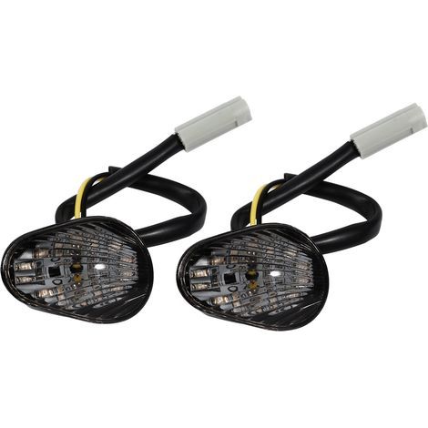 Kit de 2 Clignotants LED Ambre Fumés - Montage Encastré pour Yamaha YZF R1 / R6 / R6S