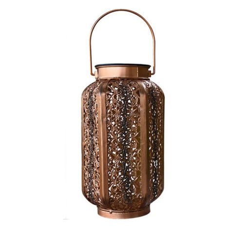BUNTHAUS Lanterne solaire d'extérieur – Lampe de jardin solaire étanche à suspendre, éclairage hexagonal en métal pour jardin, fête, mariage, Noël (1/5)