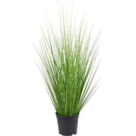 Herbe Artificielle en Pot 60cm Verte, Plante fausse, Bureau jardin, Intérieur extérieur, Décoration, Véranda, Facile entretien, Moderne (1/5)