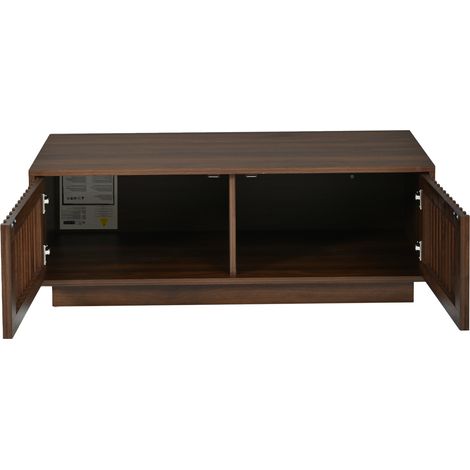 Mesa de centro rectangular 100 x 50 x 35 cm color nogal MDF y tablero aglomerado HOMVRA (1/5)