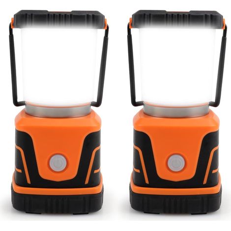 Lampe de camping LED Super lumineuse 1500 lumens 4 modes d'éclairage Projecteur de recherche à intensité variable Lampe de secours à piles pour Éclairage de tente Pannes de courant d'urgence