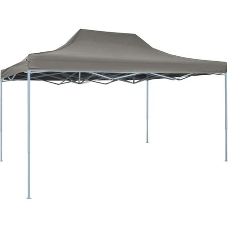 Tente de réception pliable Tonnelle de Jardin - Rapide à Installer escamotable 3 x 4,5 m Anthracite BV599946 - BonneVie (1/5)