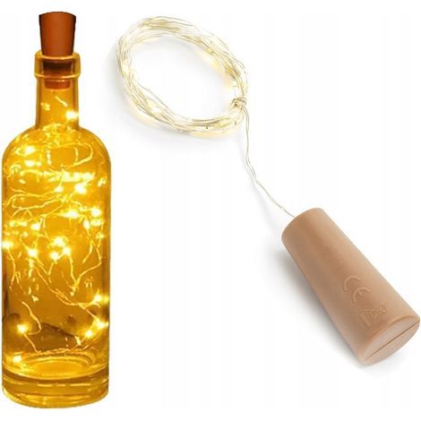 Luces LED para tapones de botellas, blanco cálido, 197 cm (1/5)