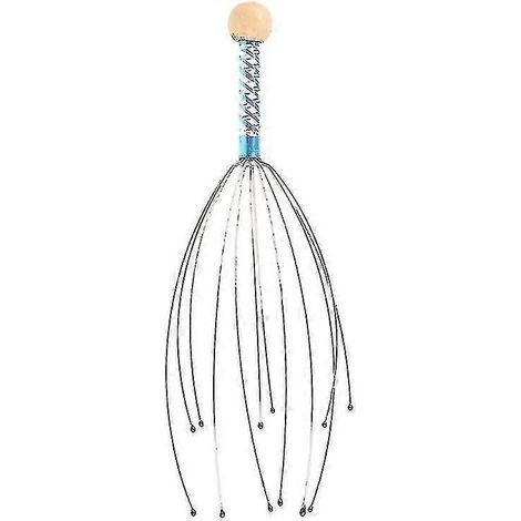 Kopf-, Nacken- und Kopfhautmassagegerät mit Holzgriff, ideal zur Entspannung und zum Stressabbau. (1/5)
