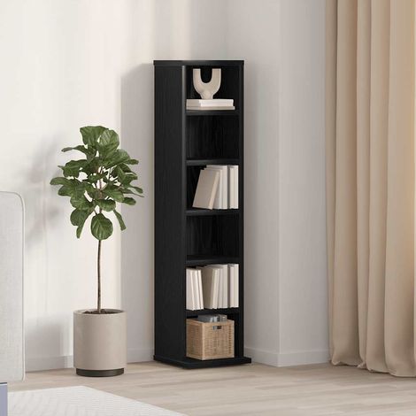 CD-Schrank Schwarz Eichen-Optik 21x20x88 cm Holzwerkstoff (1/5)