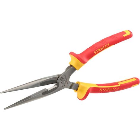 Stanley Herramientas - Alicates aislados con mordazas alargadas, longitud 20 cm 0-84-007