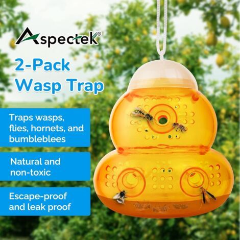 Trappola per Vespe Ecológica 2 Pezzi, Arancione, Soluzione Naturale Anti-Vespe Per Esterno (1/4)