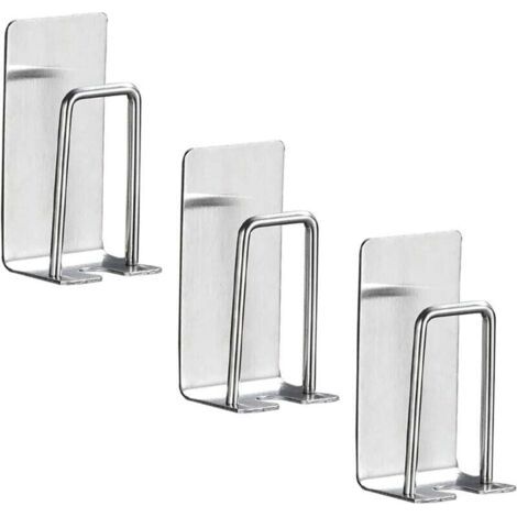 Porte-brosse à dents électrique en acier inoxydable, trois, rangement mural pour brosse à dents de douche, gain de place, pour salle de bain (1/4)
