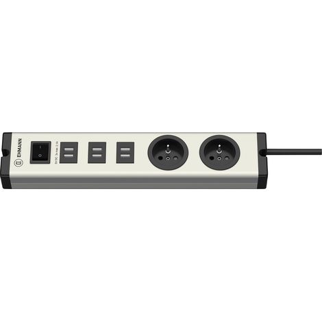 EHMANN 6-PORT 6,3 A USB MULTI-CHARGER MIT 2 STECKDOSEN (TYP E, FRANZÖSISCHER STANDARD), ZUM AUFLADEN VON SMARTPHONES, TABLETS ET (1/3)