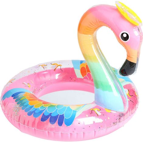 Bouée gonflable flamant rose, 74 x 70 cm,Jouets de sports nautiques pour les vacances d'été à la plage (1/3)