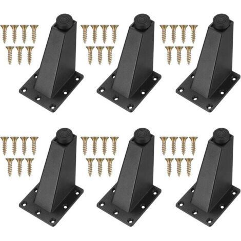 verstellbare Möbelfüße, schwarze Metall-Tischbeine für Tisch, Schränke, Küche, Sofa, Büro, 92 mm (1/4)