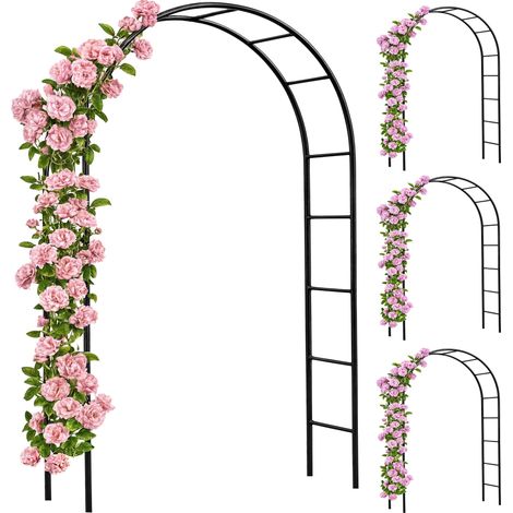 GARDEBRUK® Rose Arch Metal Trellis Garden Archway Climbing Plants Arbour Obelisk 4x rose arch (1/5)