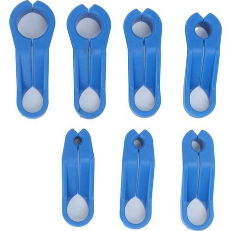 Set of 7 angled disconnect tools for fuel and air conditioning lines, made of ABS plastic, stable and universal performance (1/5)