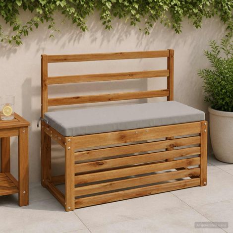 vidaXL Coussin de banc SOEST 100 % polyester Gris 60 x 40 x 5 cm (1/5)