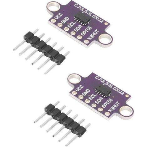 Deux Modules Capteur de Distance Laser ToF 940nm avec Interface I2C Compatible Arduino (1/4)