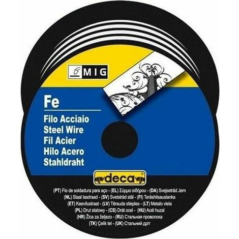 Hilo de acero para soldar Deca 0,8 mm