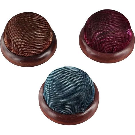 3pièces Lot de Coussins à Épingles Pailleté pour Loisirs Créatifs Outils De Couture Doré Rouge Bleu