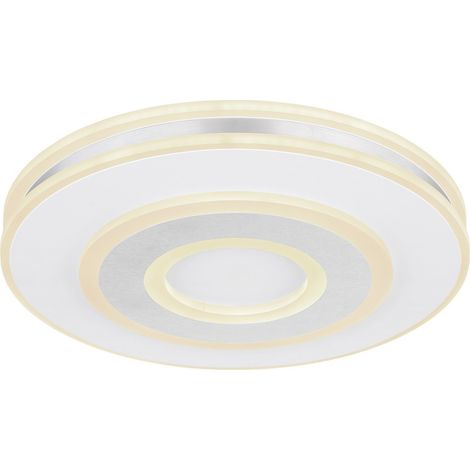 Plafonnier semi-encastré à LED intégré, LED blanche, intensité variable 2 700-6 000 K, télécommande