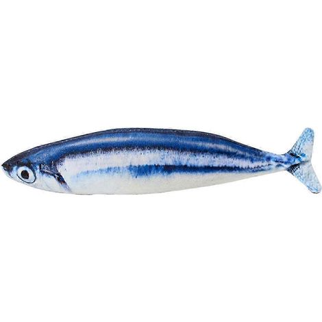 Poisson en peluche à l'herbe à chat, 18 cm, jouet en peluche réaliste et amusant pour chats et chatons.-Autumn Saury (1/5)