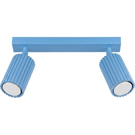 Plafoniere Karbon azzurro 30x16.5x6.5cm Alluminio Sollux (1/5)