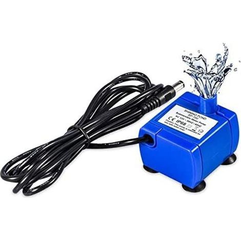 Geräuscharme und energieeffiziente AC/DC-Wasserpumpe mit zweifarbiger LED-Beleuchtung und Trockenlaufschutz (automatische Abschaltung) (1/5)