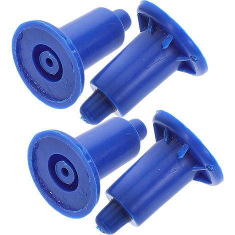 Lot de de plateau d'échelle antidérapants en plastique bleu avec supports pour balances électroniques usage culinaire et industriel (1/5)