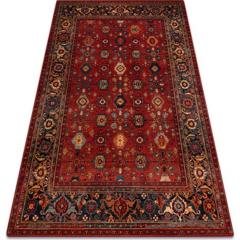Wollteppich OMEGA PARILLO Rahmen rubin red 200x300 cm