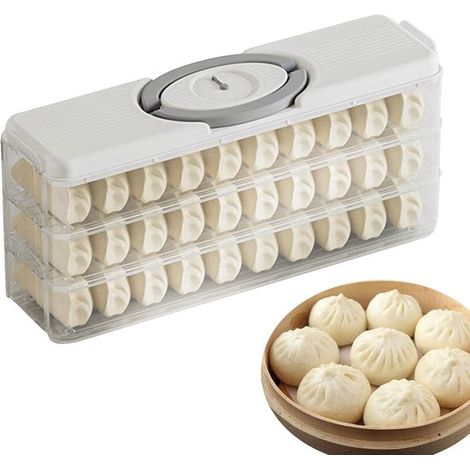 Adatto per contenitore impilabile per ravioli, scatola per congelatore, ravioli multistrato, frigorifero, wonton salvaspazio (1/5)