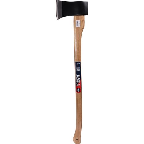 Hache canadienne 1,8 cm – Manche en frêne de 90 cm – Tête en acier pour coupe précise – Poids 2,38 kg – Spear & Jackson (1/7)