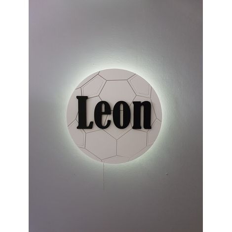 Veilleuse boule LED à piles avec nom (1/5)