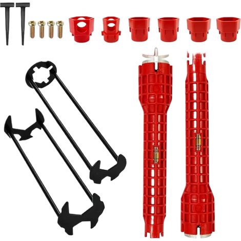 Clé Pour Évier - Outil de Réparation Robinet Salle de Bain,Kit De Série Pour Démonter Les Robinets De Baignoire, Lavabo, Cuisine Et Salle De Bains (1/5)
