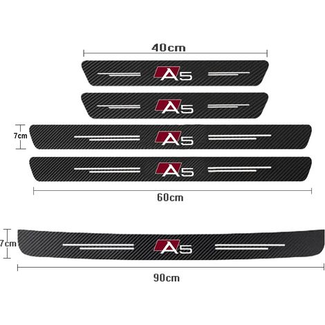 (5 pièces pour A5) Protections de seuil de porte en fibre de carbone pour Audi Sline RS TT A5 RS5 (2013-2022) - Accessoires (1/3)